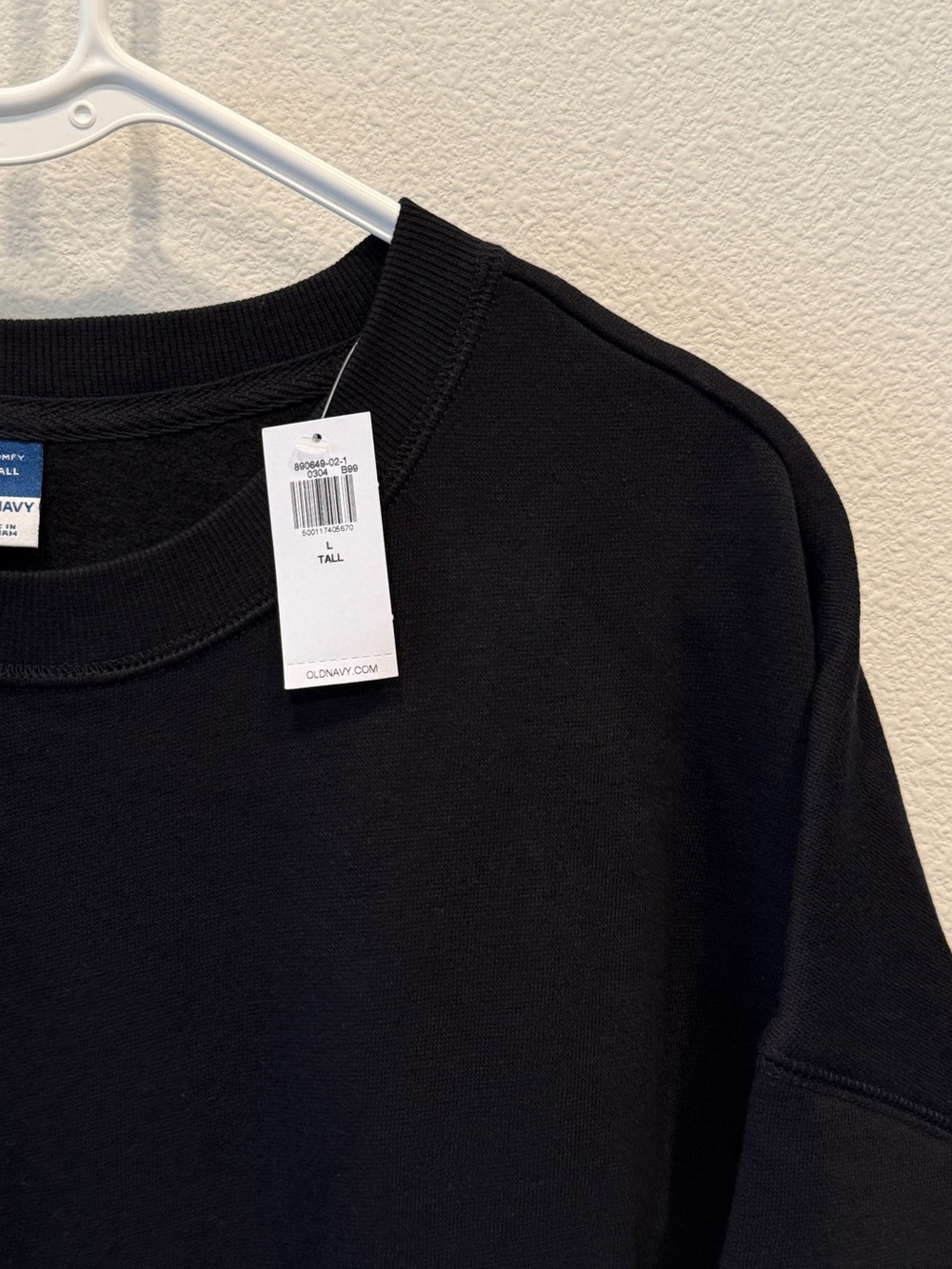 SoComfy Relaxed Tunic Sweatshirt Crewneck Pullover Black Old Navy Large Tall LT - Picture 4 of 10
